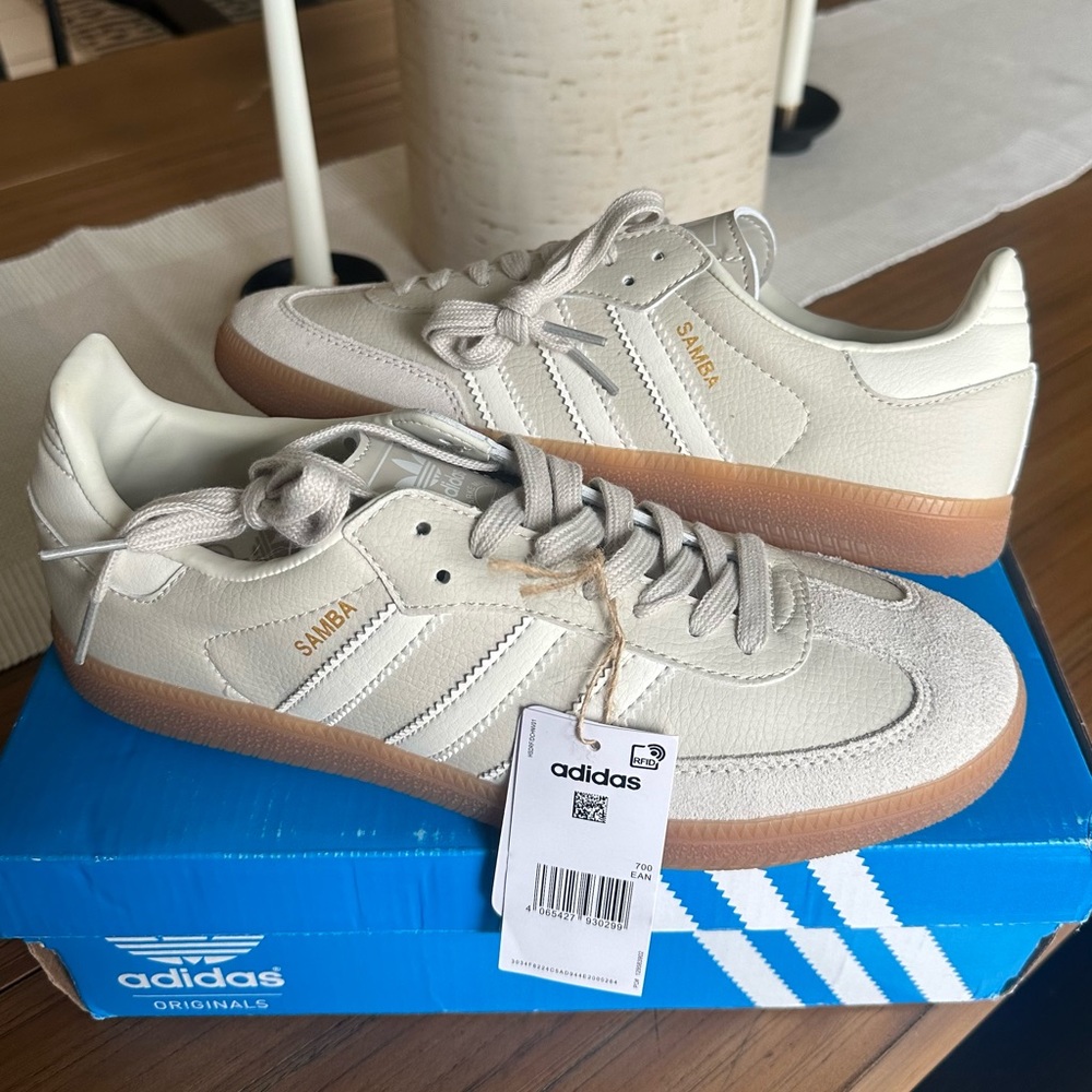 Adidas OG Samba, size EU 42, color: aluminum / chalk white